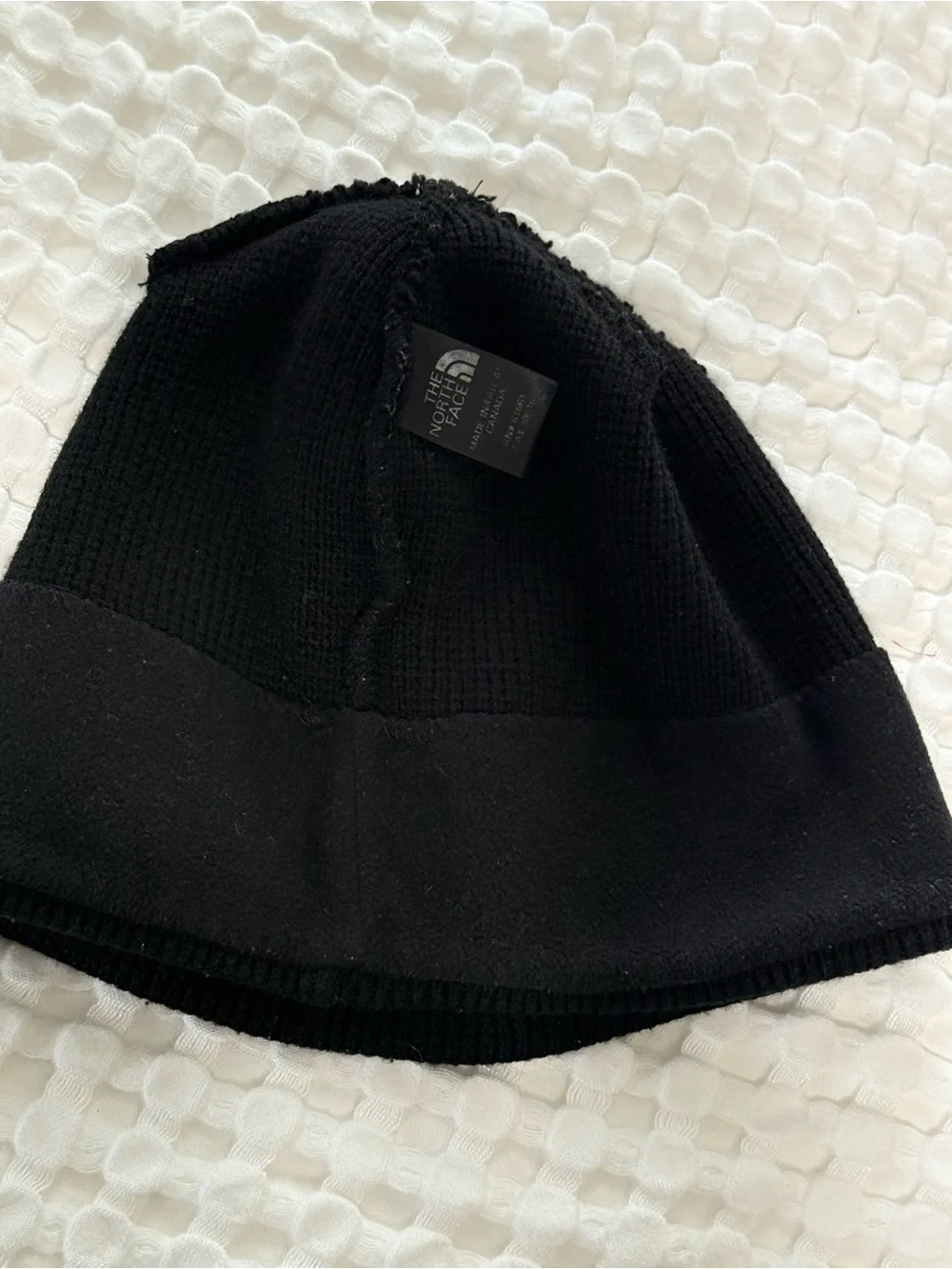 The North Face Black Knit Logo Beanie